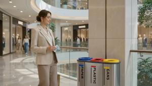 AUSKO | Stainless Steel Recycling Bin | 2-in-1 | 3-in-1 | 4-in-1 | Open Top Dustbin | Indoor/Outdoor Dustbin