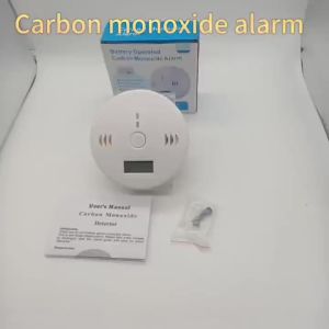 GAQQEE | Wall-Mounted Carbon Monoxide Alarm CO Detector LCD Display Alarm Home Wireless Toxic Gas Leak Detector Fire Smoke Sound Alarm