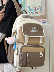 กระเป๋าเป้สะพายหลังนักเรียนมัธยมปลาย น้ำหนักเบา ความจุขนาดใหญ่ กระเป๋าเป้สะพายหลังแบบสะพายไหล่คู่สำหรับนักเรียนมัธยมปลายและมหาวิทยาลัย กระเป๋าสะพายไหล่ผู้หญิง