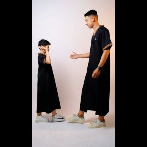 KHOIRUMMAH Jubah Marocco Couple - Gamis Ayah Dan Anak Laki laki Polos Lengan Pendek - All Varian