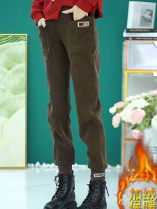 High Waist Thickened Fleece Womens Sweatpants Casual Harlan Pants Autumn New Arrival Cotton Pants Polyester Fiber Duck down Filling