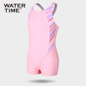 WaterTime Childrens One-Piece Swimsuit Girls Competitive Swimming Costume New 2025 Teenage Sport Fitness Fans Supplies