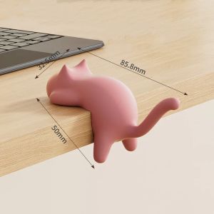 1PC Cute Cat Bag Hook Portable Table Hook Handbag Backpack Organizer Holder for Home Office Desk Side Decor Travel Bag Hanger