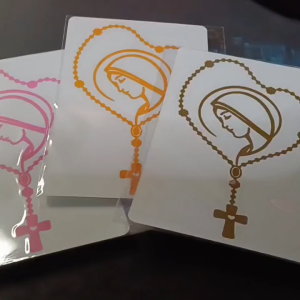 ROSARY / BLESSED MOTHER MARY Decal Sticker (with Transfer Tape)