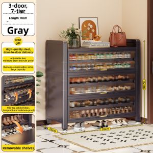 DIBIOU | Dust-proof Multilevel Shoe Cabinet with Flap Door