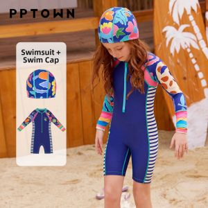 PPTOWN | Children Sun-Protection Quick-Dry Swimsuit