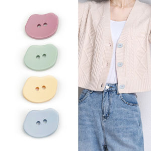 Nút Nhựa Nhiều Màu Khối Đa Giác Không Đều Thời Trang Mới Cho Trẻ Em Và Phụ Nữ Nút Áo Khoác Mờ Nút Trang Trí DIY