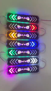 12V Lampu Bak Modul LED 12 Volt Model Mata Panjang Super Bright Warna Warni RGB untuk Motor & Mobil Universal