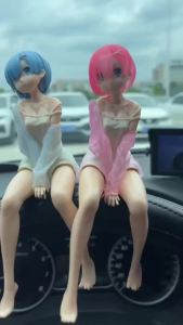 Bandai | New Zero Rem Ram Sitting on Chair Figure Cute PVC Action Figure Collectible Model Toy Anime Gift Starting Life Another World