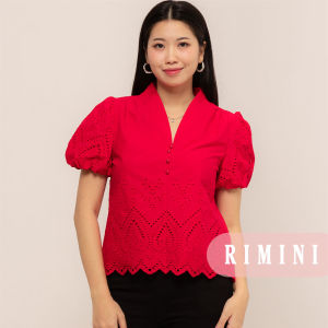 Emilia Anglaise Puff Sleeves Top CC31675