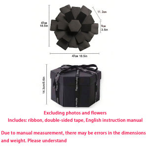 Hexagonal Multi-Layer Explosion Box DIY Handmade Photo Album Creative Surprise Birthday Anniversary for Friends Lovers Parents