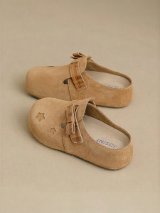 Josiny | Spring Thick Heel Elevating Soft Comfortable Half Slip On Ladies Shoes