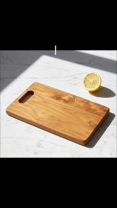 . Talenan Kayu Jati Lubang Atas – Cutting Board Dapur Anti Slip Food Grade