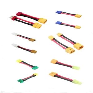 2Pcs XT60 Male Female to Deans Mini Tamiya XT30 EC3 MPX Tamiya Male Female Connector Adapter with 14awg 4cm Wire for RC Battery