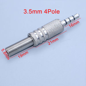 YanXi 2-5PCS 2.5/3.5mm 2/3/4Pole Male Headphone Plug Mono Stereo Audio Solder Cable Connector Earphone Jack Adapter Metal Housin