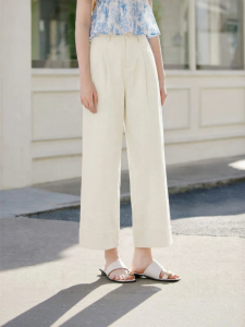 XIANGYING | Slimming Drape Straight Leg Trousers