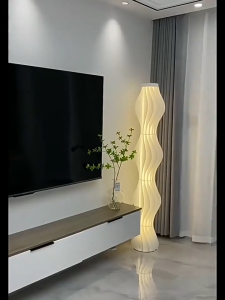 Modern Nordic style floor lamp LED bedside lamp vertical simple corner standing lamp reading lamp bedroom living room bedside table lamp (with bulb)