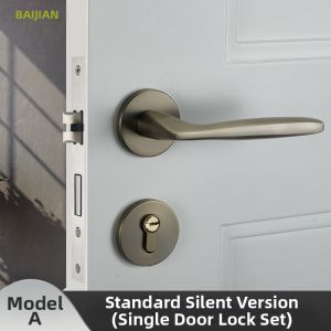 BAIJIAN | Quiet Magnetic Bronze Bedroom Door Lock