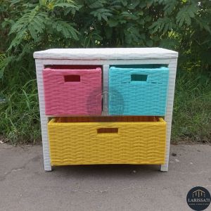 Lemari Rotan Sintetis Model Minion