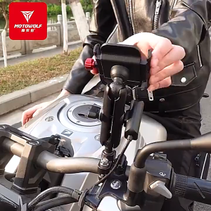 Premium MOTOWOLF CP Handle Bar/Mirror Holder V3 - 360° Rotatable Phone Mount for Smartphones