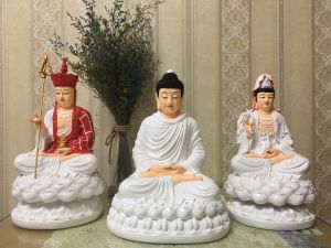 [HCM]Bộ tượng Tam Thế Phật/Ta Bà ngồi 30cm