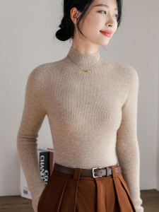 Front Line Ready-Made Garments Fall and Winter Mock Neck Sweater Womens Silm Slimming Inner 24 New Arrival Seamless Skinny Knit Bottoming Shirt