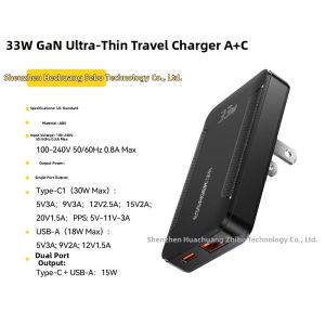 Essager | Gallium Nitride Super Thin Travel Portable Charger A and C Port