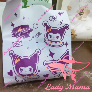 20pcs Gift Bags Cute Cartoon Dinasour Bear Kuromi Goodies Singlet Packaging Plastic Bag