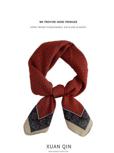 Khăn Choàng Lụa Phong Cách Hàn Quốc Mùa Thu Mới Họa Tiết Chấm Bi Màu Đỏ Rượu Vang Đa Năng Cho Nữ Khăn Quàng Cổ Bảo Vệ Cổ