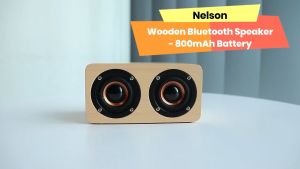 Nelson Wooden Bluetooth Speaker - 800mAH Battery Bluetooth Mini Speaker Portable Speaker Speaker Bass Speaker USB Speaker Speaker Bluetooth Speaker Bluetooth Bass