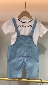 bambeau 1-4 years baby boys short sleeve clothing suits high quality bayi perempuan overalls Clothes Sets