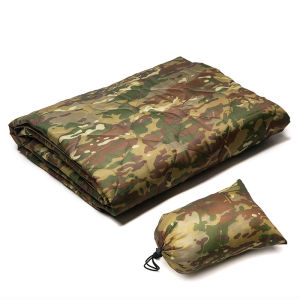 US Woodland Camouflage Blanket for Bed Travel Compression Pack Quilt Camping Picnic Washable Waterproof Air Light Quilt Sofa Home Cover