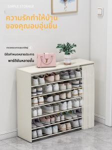 ตู้รองเท้าโลหะแบบมีหลายชั้น ดีไซน์เรียบง่าย ป้องกันฝุ่น สำหรับใช้ในบ้าน ติดประตูหน้าบ้าน จัดระเบียบได้ง่าย สำหรับรองเท้าส้นแคบ