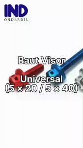 Baut-Baud Probolt Visor-Windshield-Wind-Win Shield-Shild-Sil Pendek 5x20 Panjang 5x40 Merah-Silver-Biru-Kuning Drat Halus Universal-Untuk Semua Jenis Motor NMAX-Aerox-Lexi-Mio-PCX-Beat-Vario-ADV