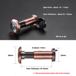 Poop Hole Door Viewer 14 16 22 28 32mm Matte HD Lens with Cover Metal Cat Eye Security for Home Door View  Door Peephole