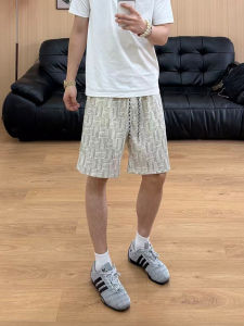 ZHUOCAN | Summer Lightweight Plaid Tye-dye Ice Silk Five-point Shorts
