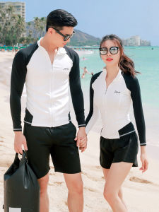 Matching Diving Suit Couple Sun Protection Quick-Drying Long Sleeves Pants Swimsuit Female Separates Surfing Male Jellyfish Childrens Swimsuit