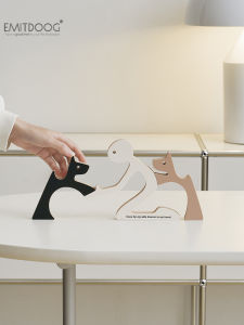 Đồ Trang Trí Phòng Khách Sáng Tạo Emoticon Office Desktop Healing Series Stability Emotional Small Gift Modern Minimalist Wood