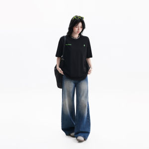 zuocisankon | Oversized Black Short Sleeve T-Shirt
