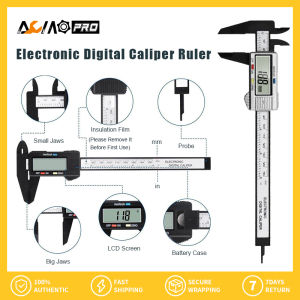 AumoPro 1pcs 6inch 150mm Electronic Digital Calipers Carbon Composite Vernier High Strength Plastic Calipers Measuring Tools Inside and Outside Diameter
