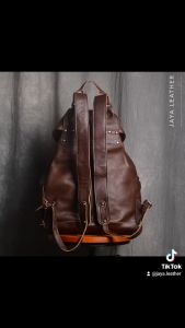 JAYA LEATHER Handmade vegetable tanned leather travel backpack school backpack JK.0312