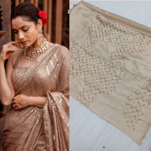 [PRE-ORDER] NEW LAUNCHING SUPERHIT BOLLYWOOD BLOCKBUSTER SEQUINS SAREE WITH BLOUSE [DELIVERY TIME 12 DAYS]