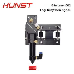 Đầu Laser Ray Ngoài Hunst CO2 Cho Ống Kính Dia.20mm FL 50.8/63.5/101.6mm Gương D25mm Kiểu Trượt Ngoài Có Vòi Phun Hỗ Trợ Khí Phụ Tùng Máy Chế Biến Gỗ