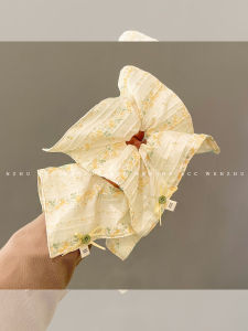 WENZHU | Yellow Floral Large Hair Scarf
