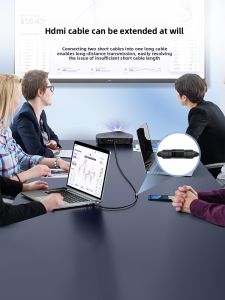 Samzhe | 4K HDMI Extension Cable with Adapter for Projector TV Computer Monitor