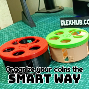 ELEXHUB Portable Coin Organizer with Cover