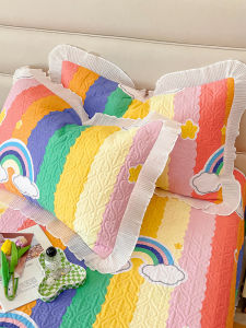 INS Style All Cotton Internet Celebrity Quilted Pillow Case Single 100 Pure Cotton Pillow Liner Cover Girl 48x74 Pair