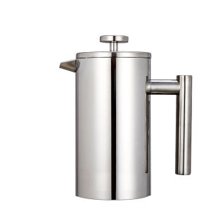 【Ready Stock】French Press Double-Wall Stainless Steel Coffee/Tea Maker Large Capacity Manual Cafe Maker