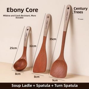 KONGBAIJIAN | Non-stick Heat-resistant Wooden Cooking Spatula