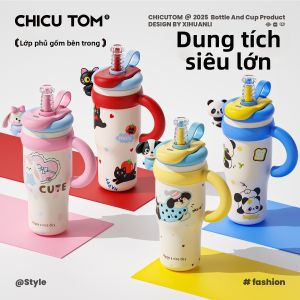 CHICU TOM | Ceramic Thermal Cup with Straw Large Capacity 2026